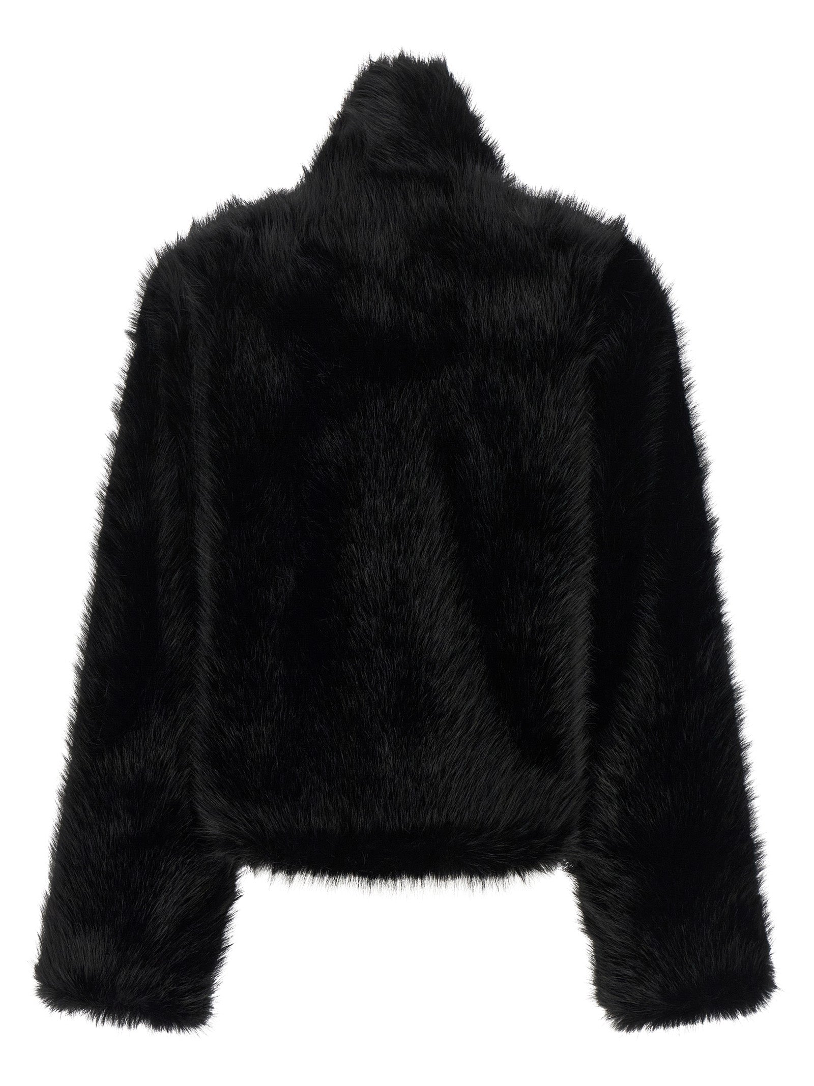 B&B COUTURE Black Polyester Full-Length Women's Jacket