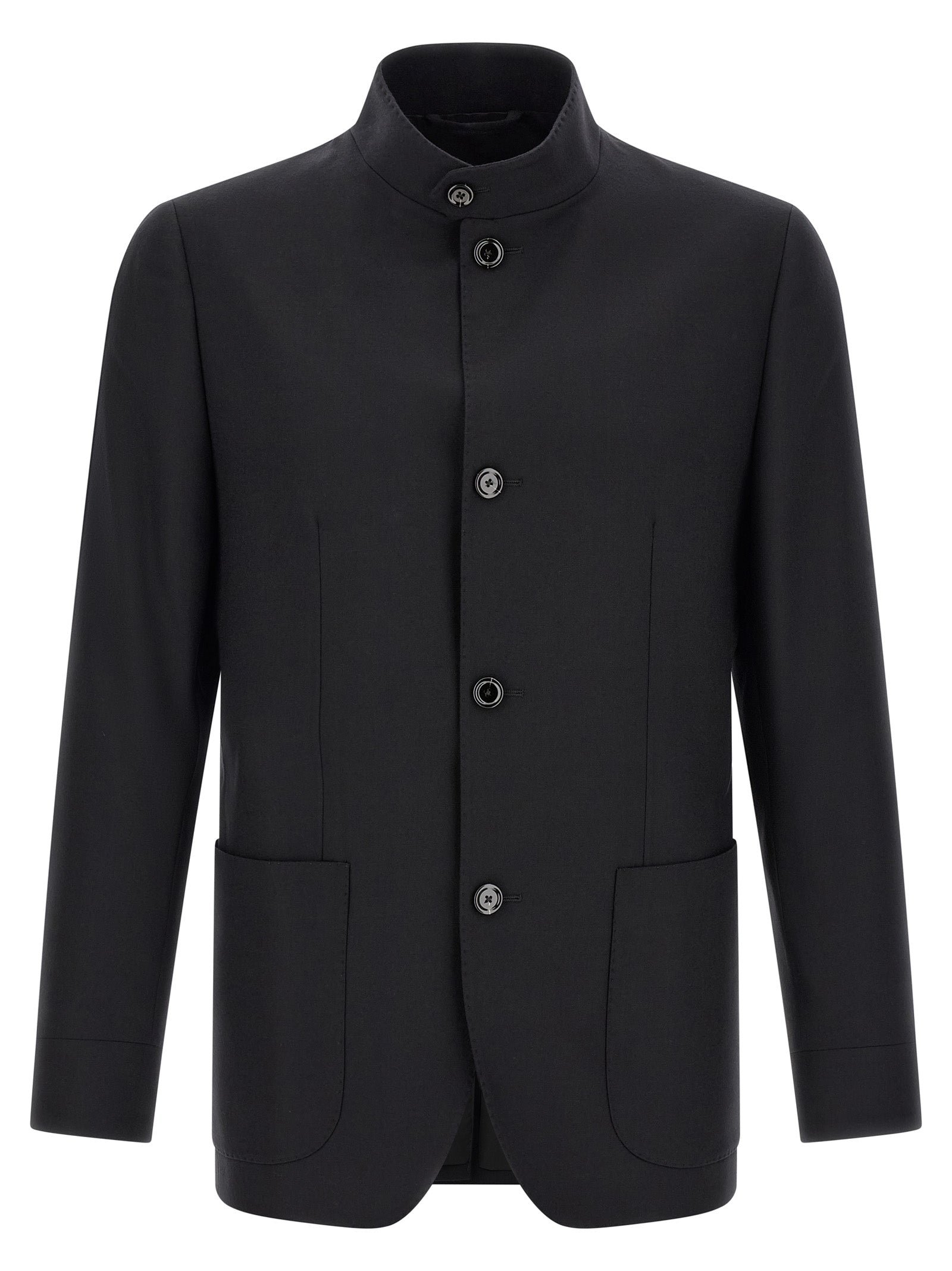 Lardini Black Virgin Wool Men's Blazer