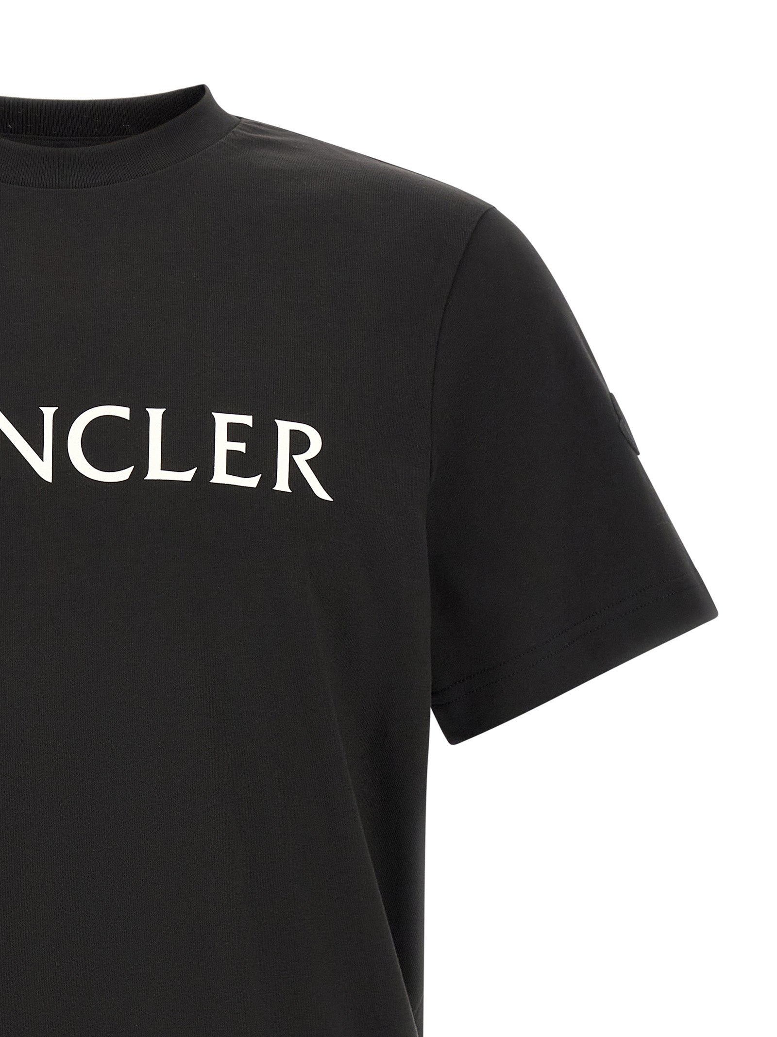 Moncler Black Cotton Men's T-Shirt