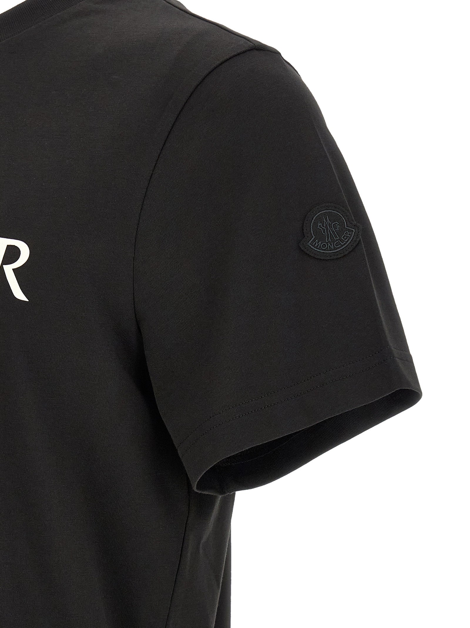 Moncler Black Cotton Men's T-Shirt