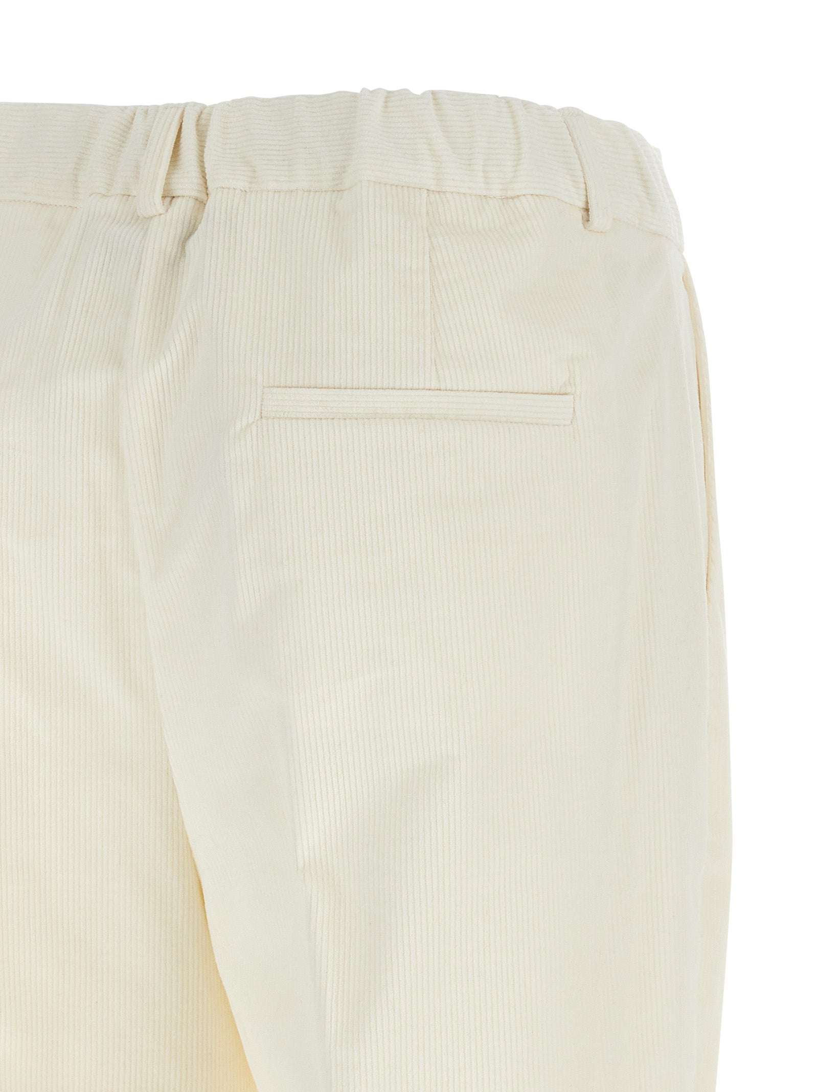 Kiton White Cotton Casual Women's Pants