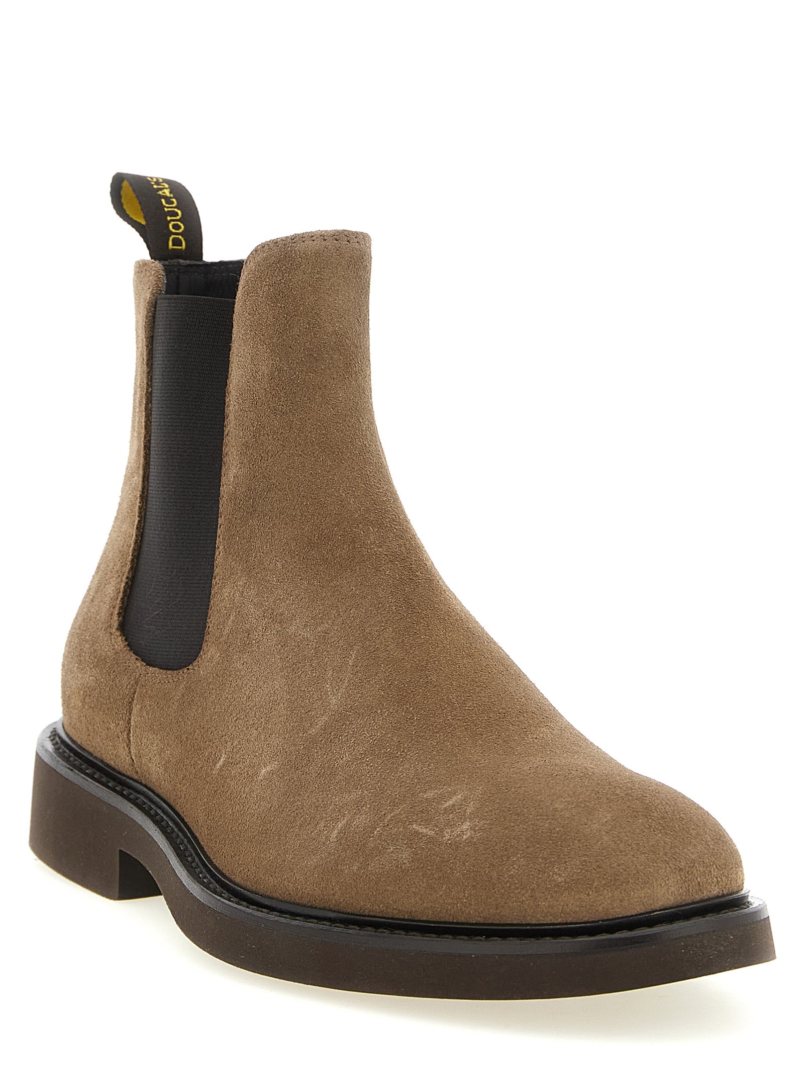 Doucal's Beige Lamb Leather Ankle Men's Boots