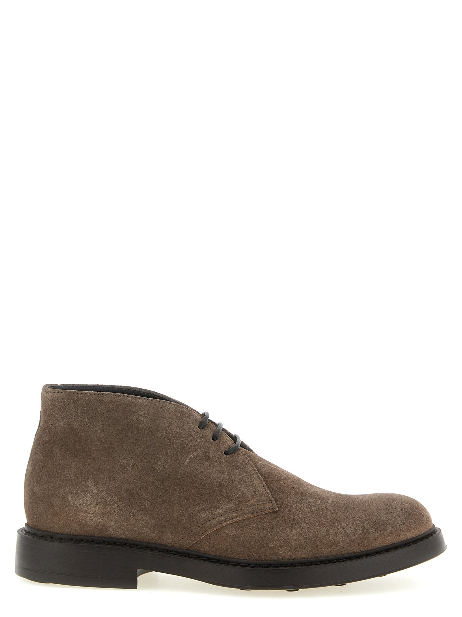 Doucal's Brown Lamb Leather Ankle Men's Boots