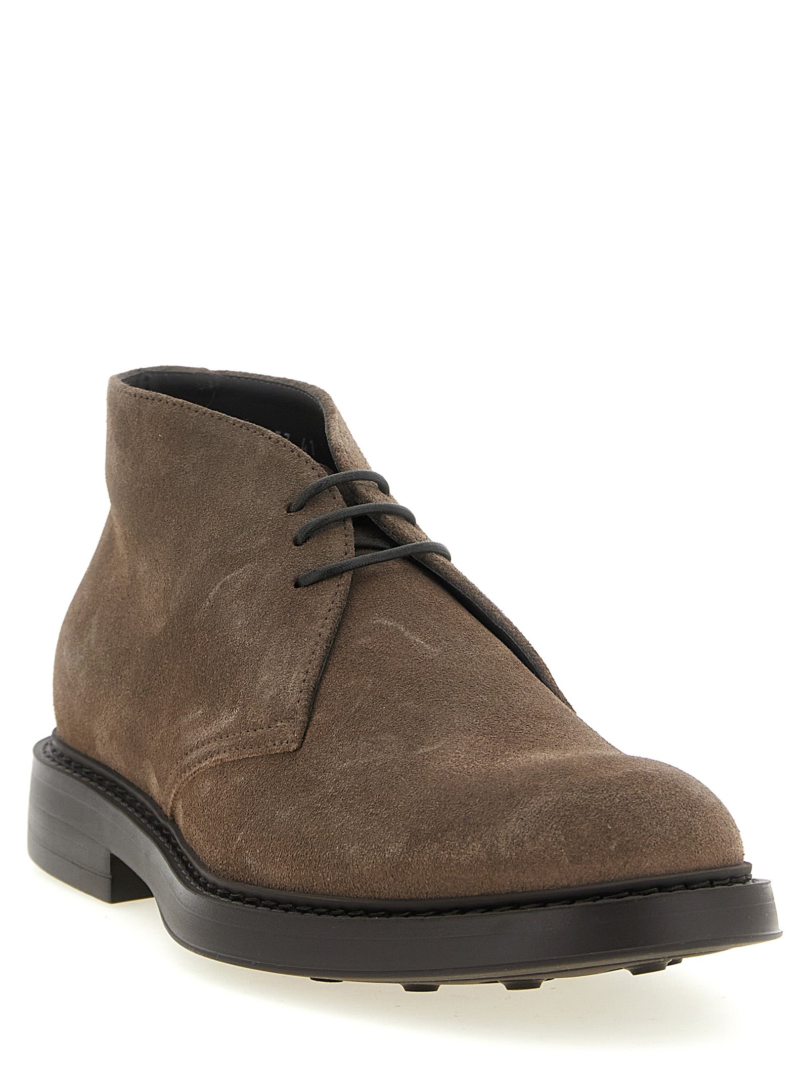Doucal's Brown Lamb Leather Ankle Men's Boots