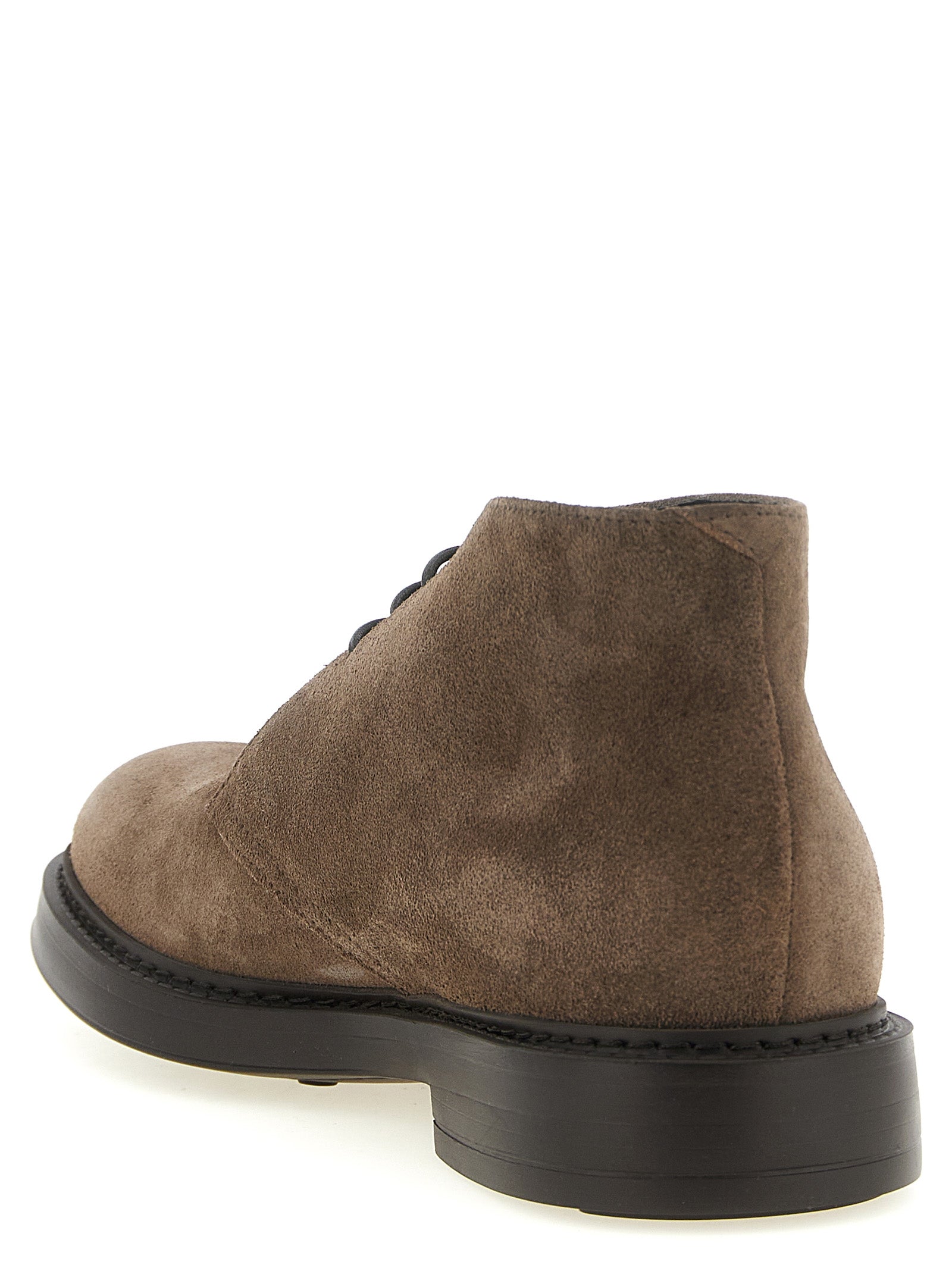 Doucal's Brown Lamb Leather Ankle Men's Boots