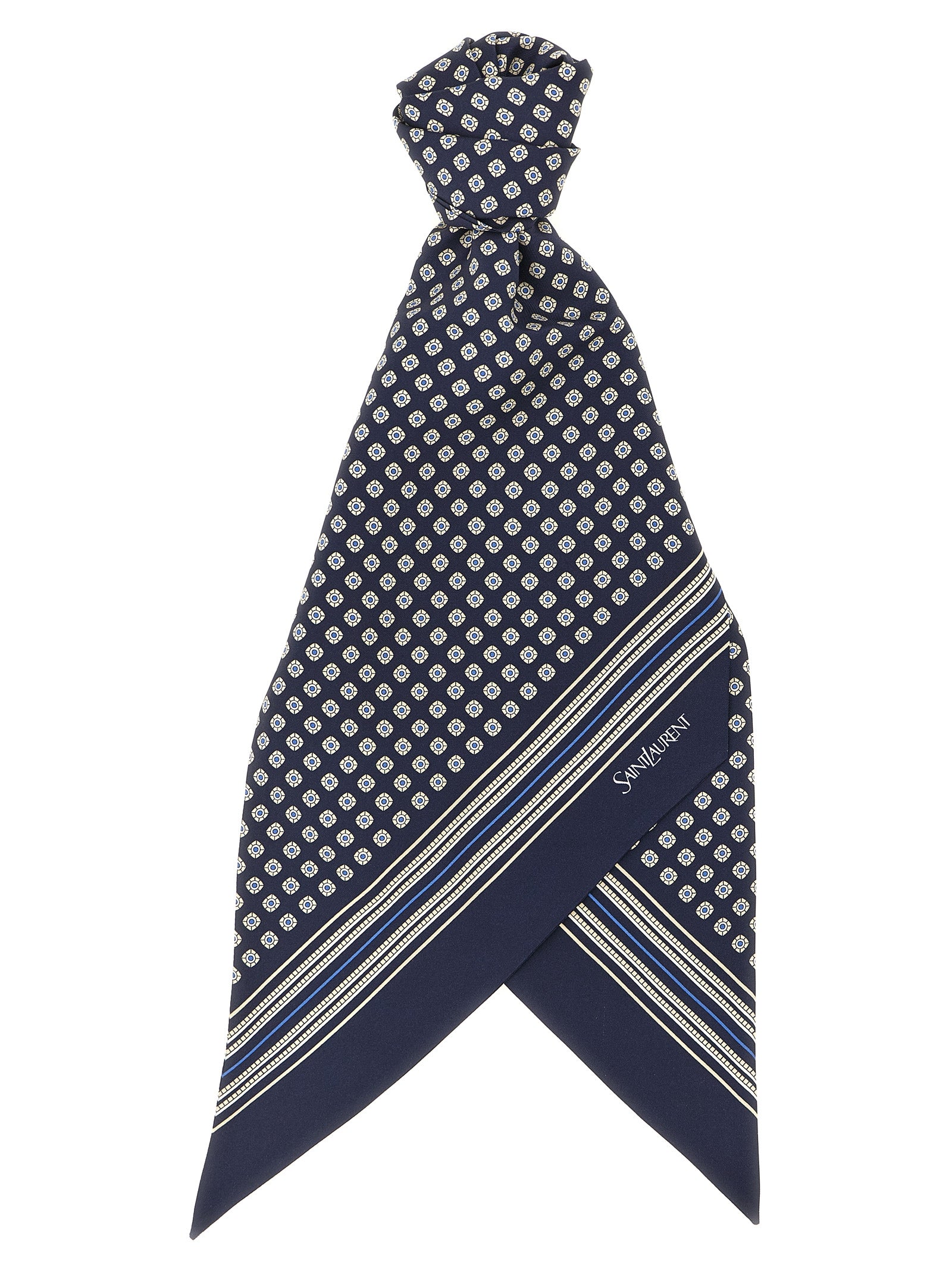 Saint Laurent Blue Silk Men's Foulard