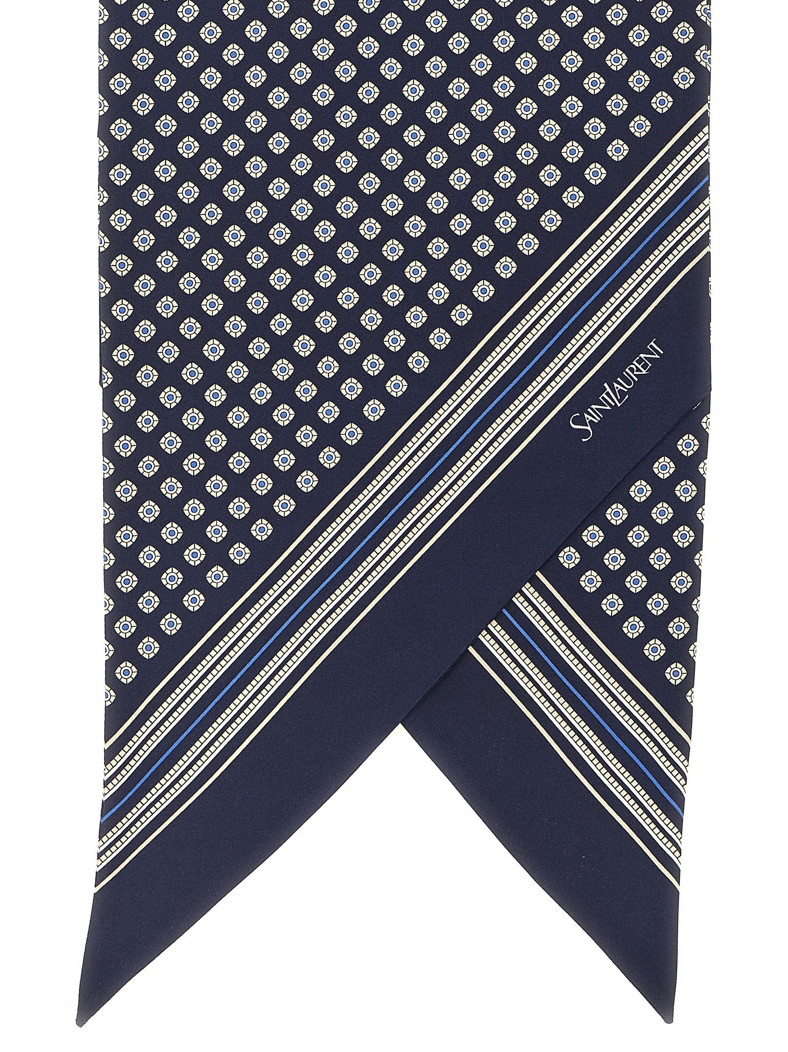 Saint Laurent Blue Silk Men's Foulard