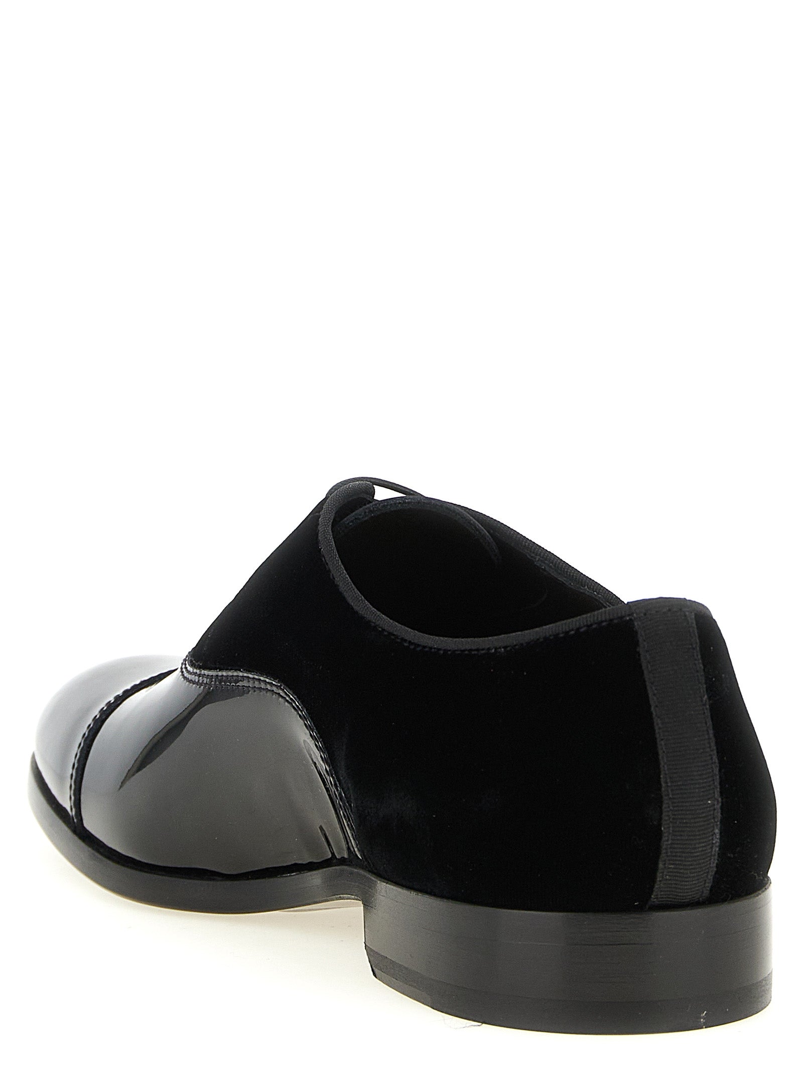 Doucal's Black Lamb Leather Oxfords And Men's Derbies