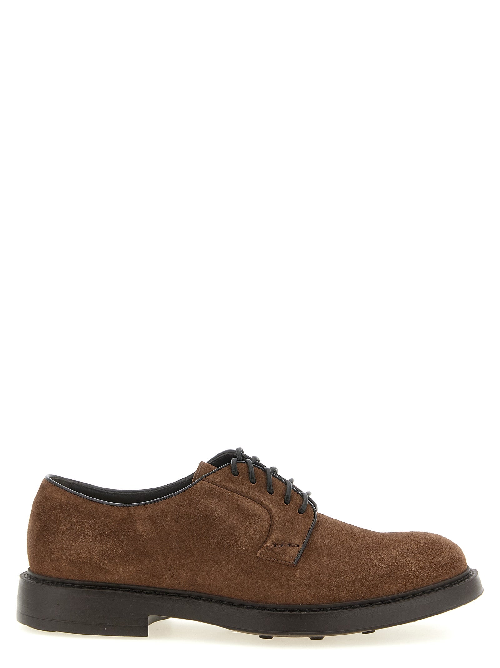 Doucal's Brown Lamb Leather Oxfords And Men's Derbies