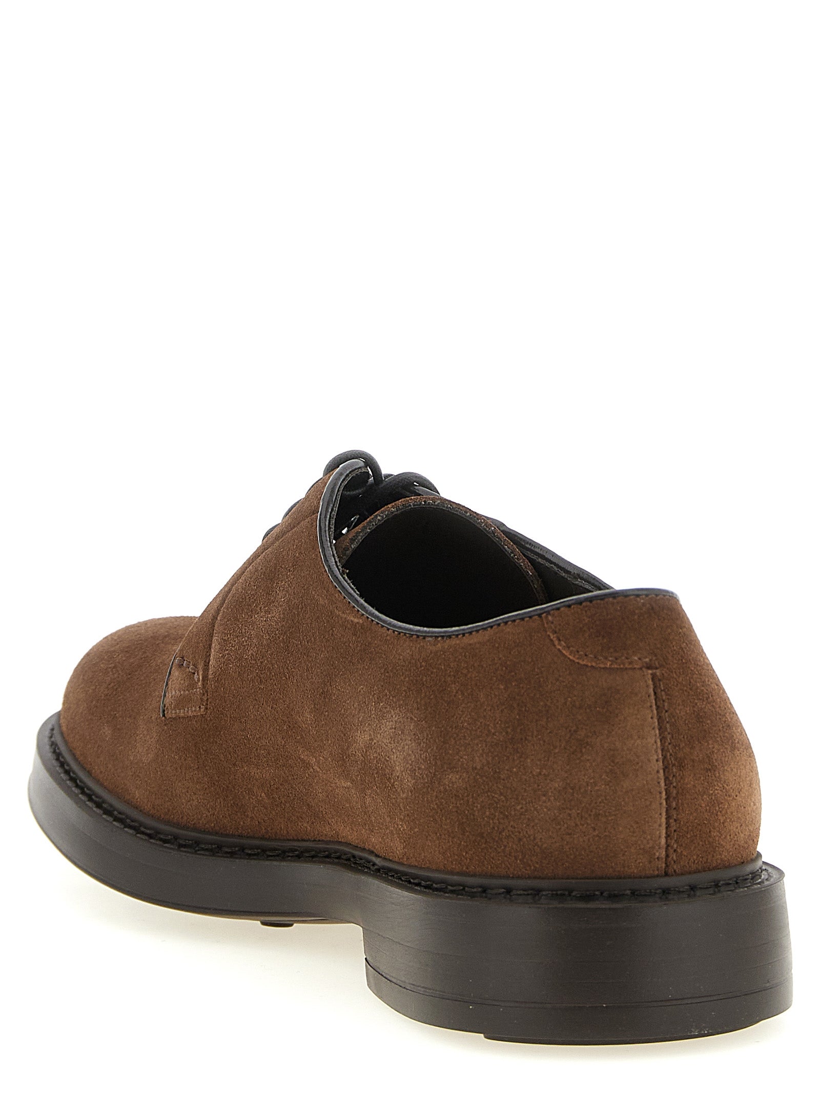 Doucal's Brown Lamb Leather Oxfords And Men's Derbies