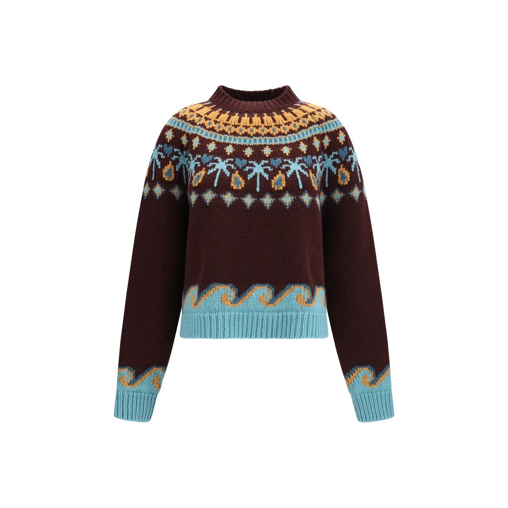 Alanui Bordeaux Wool Oves Aries Women's Sweatshirt