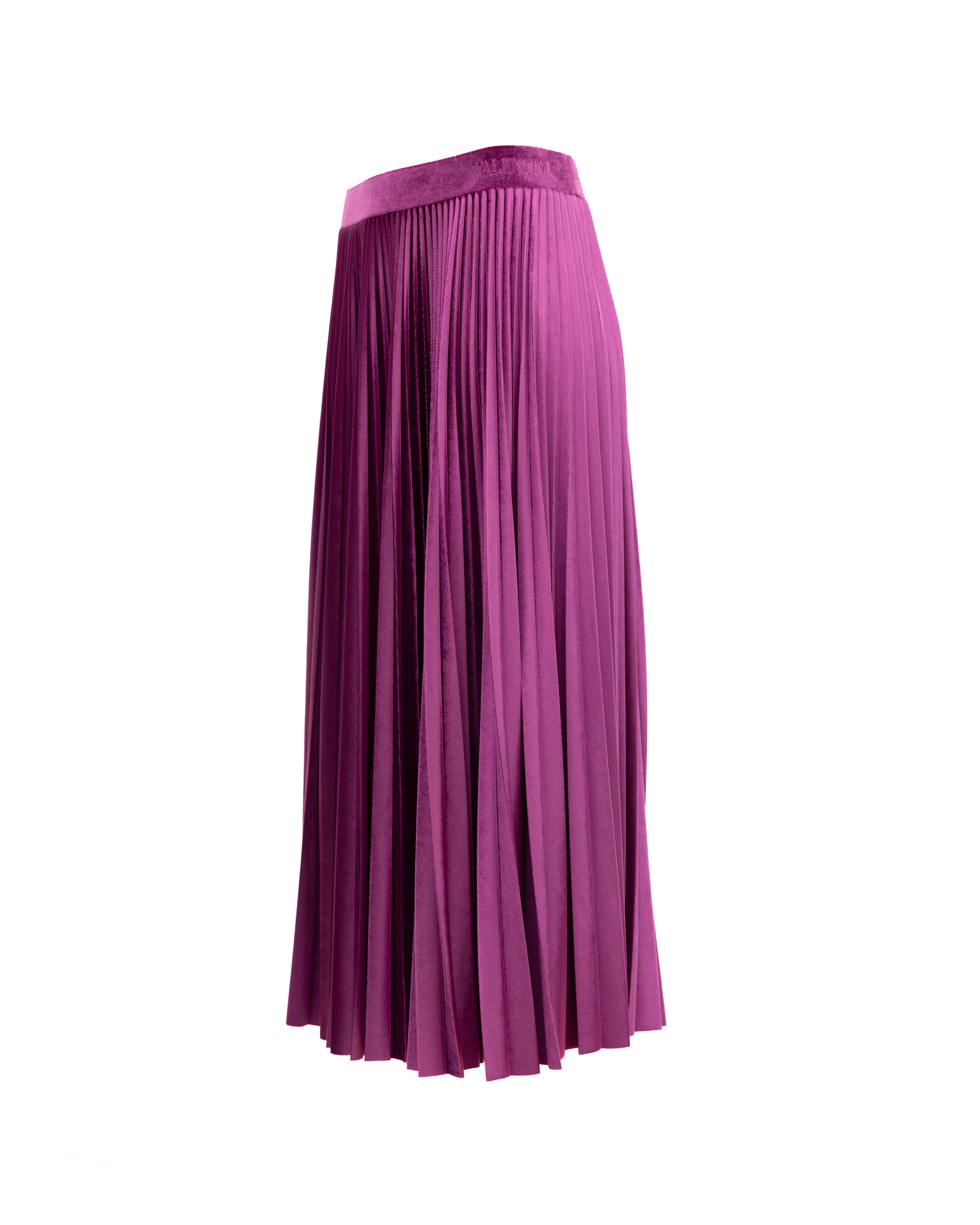 Valentino Garavani Women Purple Silk Women's Skirt