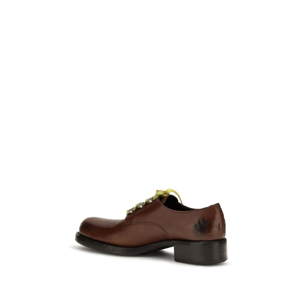 Prada Brown Calf Leather Bos Taurus Slip-On Women's Loafers