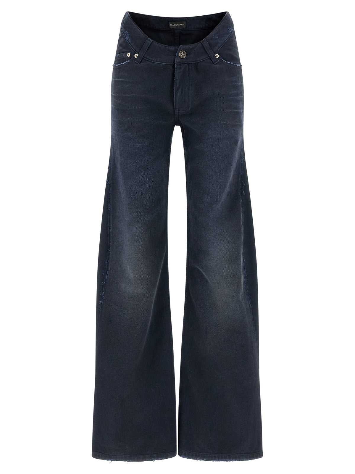 Balenciaga Blue Cotton Flared Women's Jeans