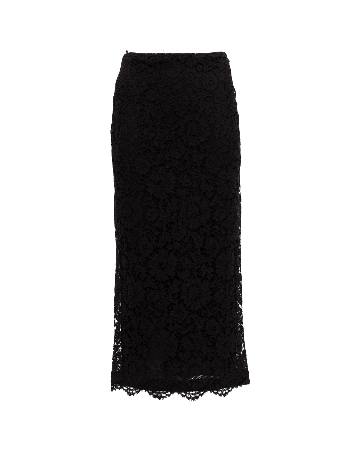 Valentino Garavani Women Black Lace Women's Skirt