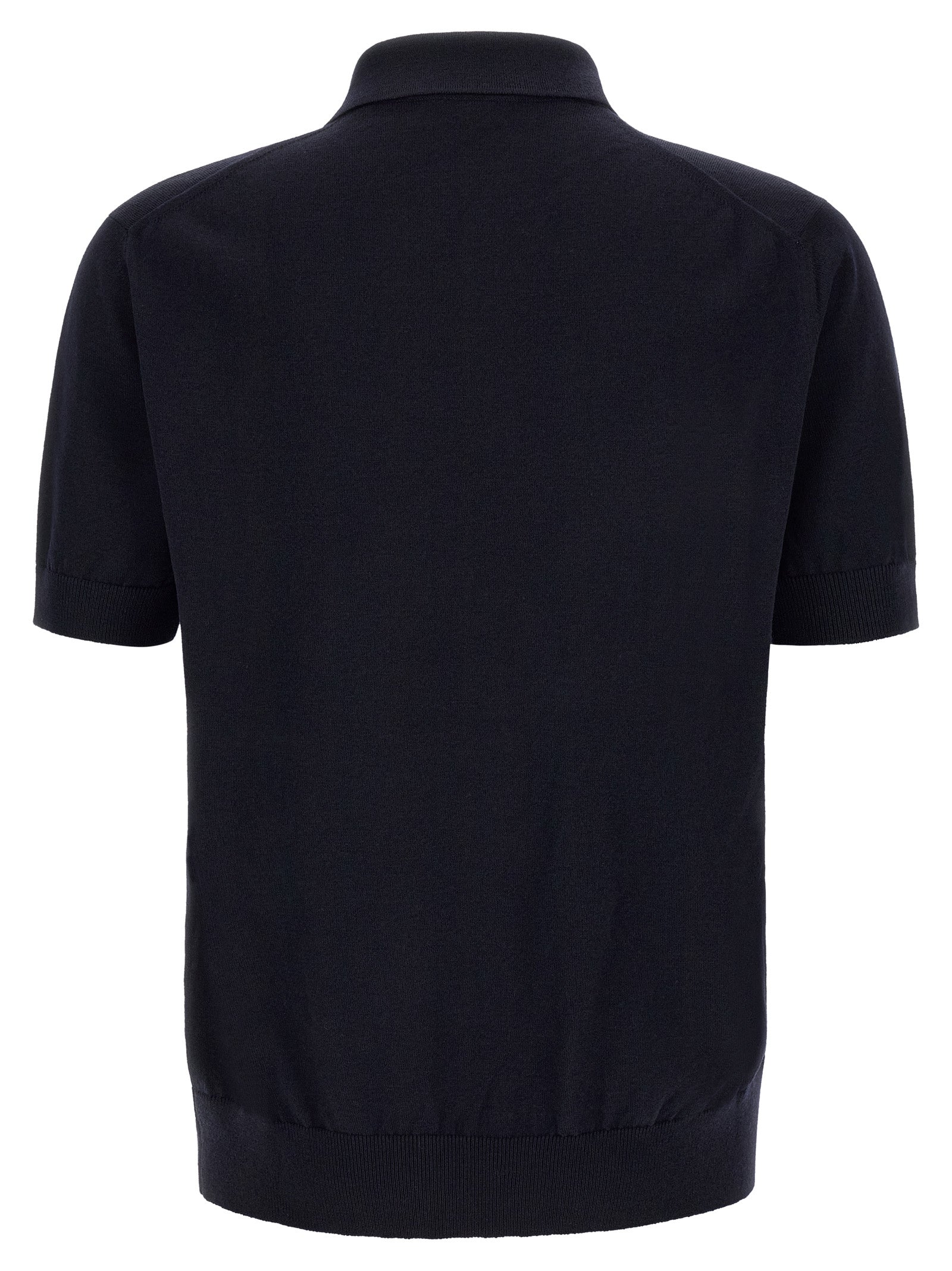 Dolce & Gabbana Blue Virgin Wool Polo Men's Shirt