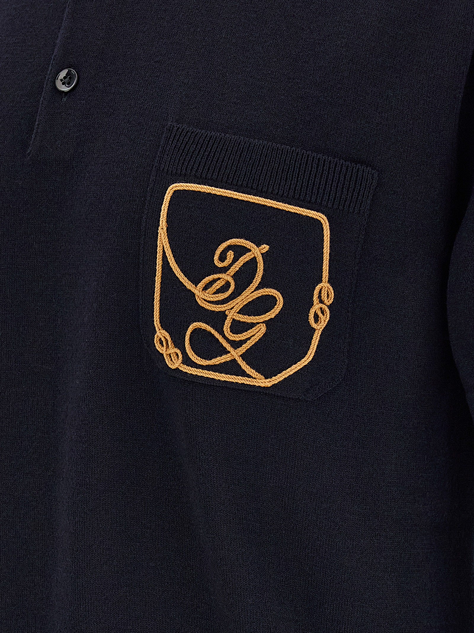 Dolce & Gabbana Blue Virgin Wool Polo Men's Shirt