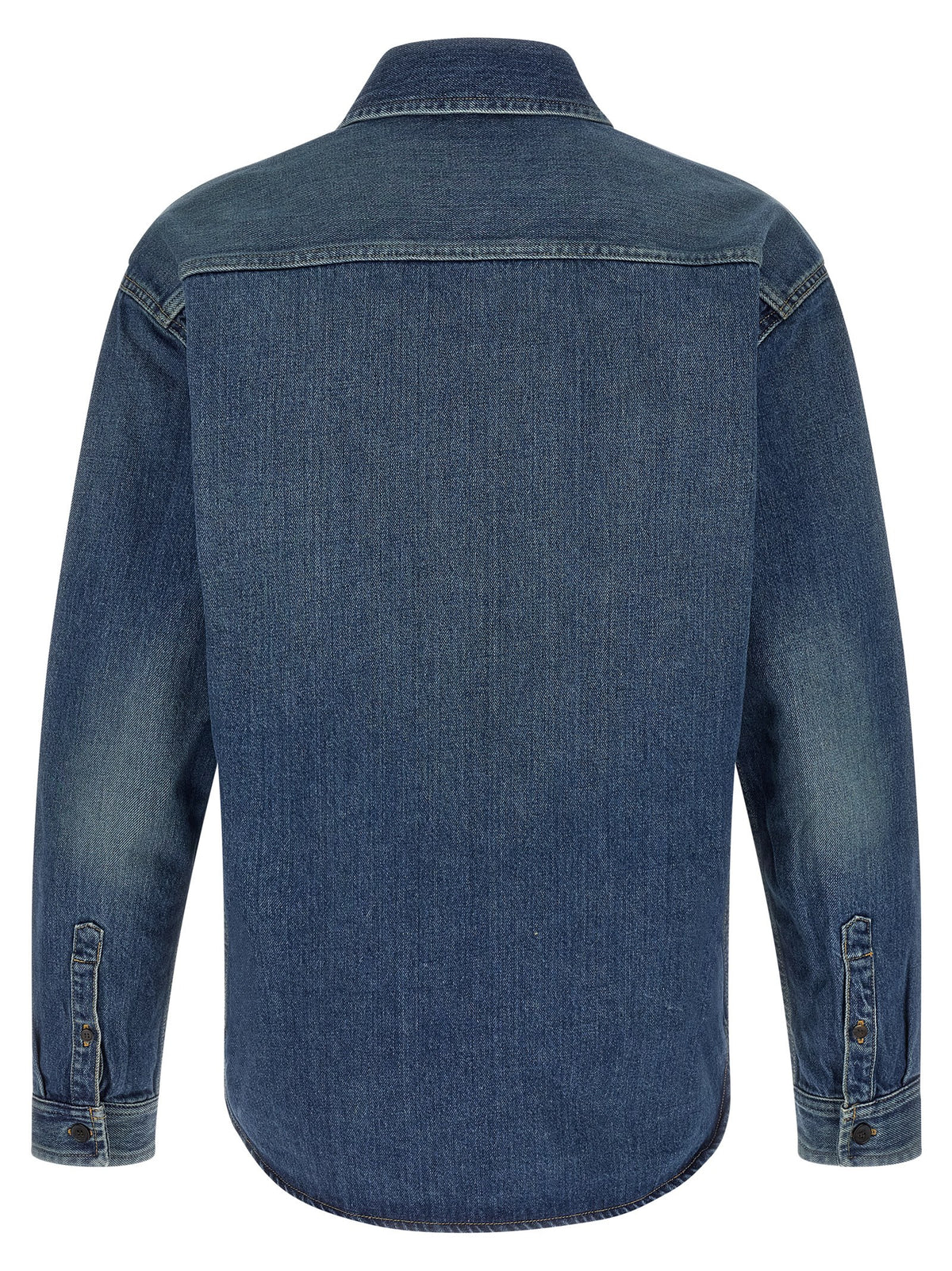 Saint Laurent Blue Cotton Men's Blouse
