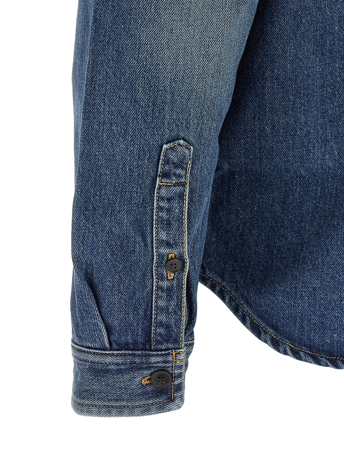 Saint Laurent Blue Cotton Men's Blouse