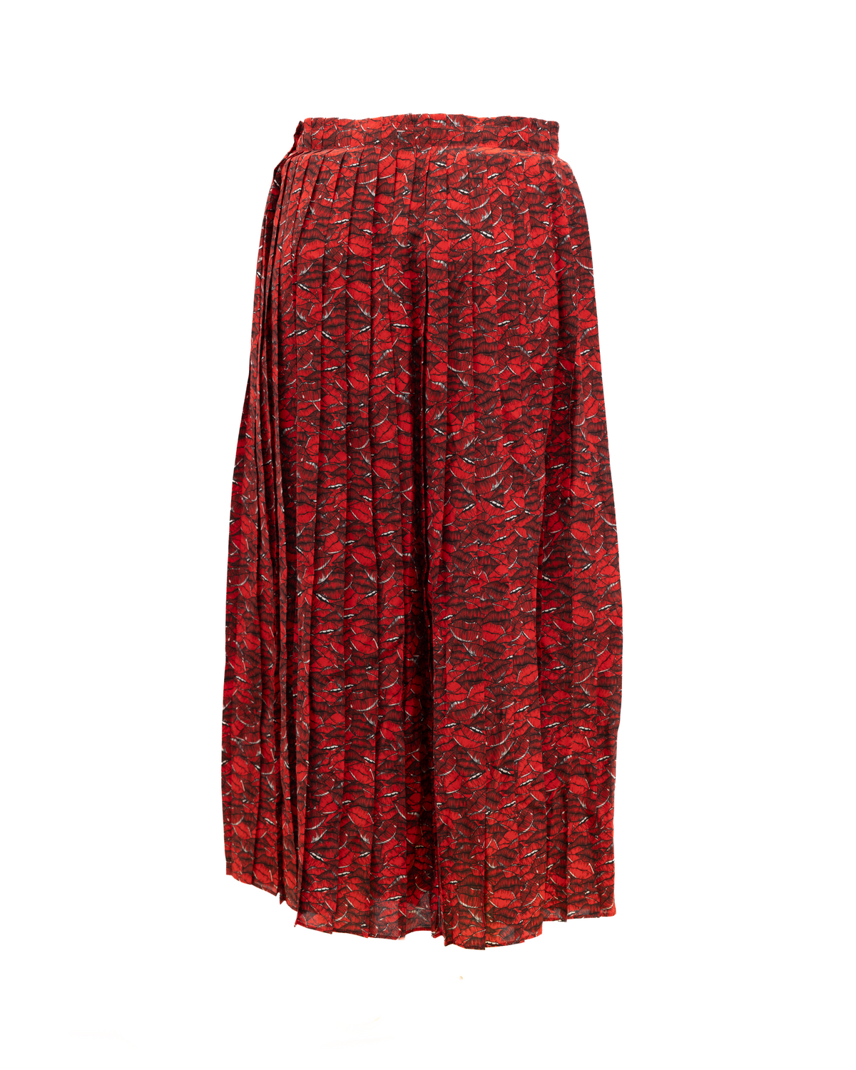Valentino Garavani Women Midi Red Skirt with black and white Women's details