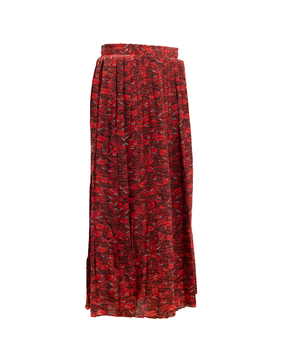 Valentino Garavani Women Midi Red Skirt with black and white Women's details