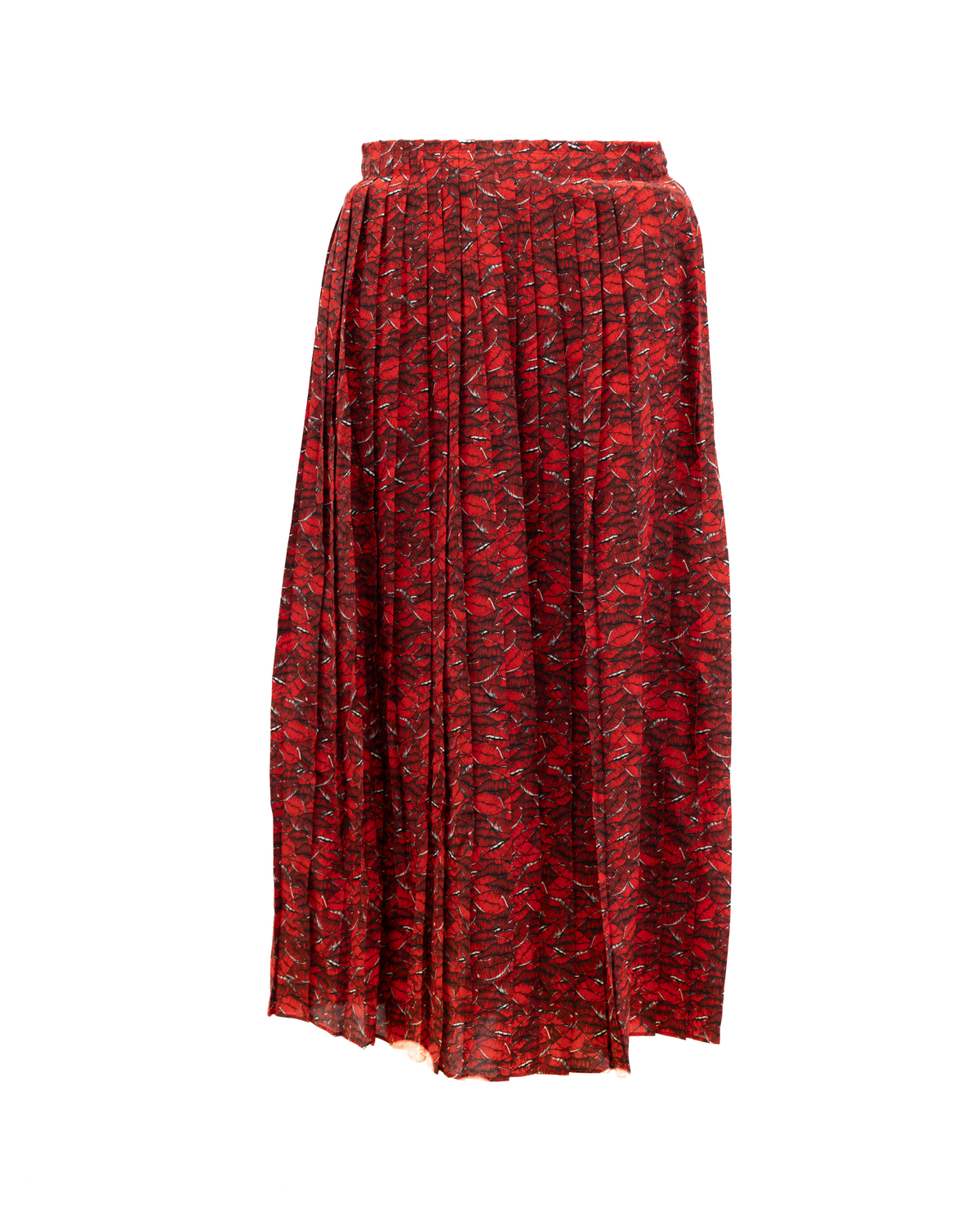 Valentino Garavani Women Midi Red Skirt with black and white Women's details