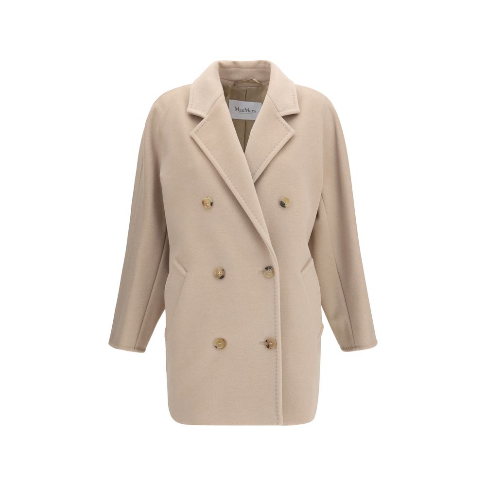 Max Mara Beige Wool Oves Aries Full-Length Women's Jacket