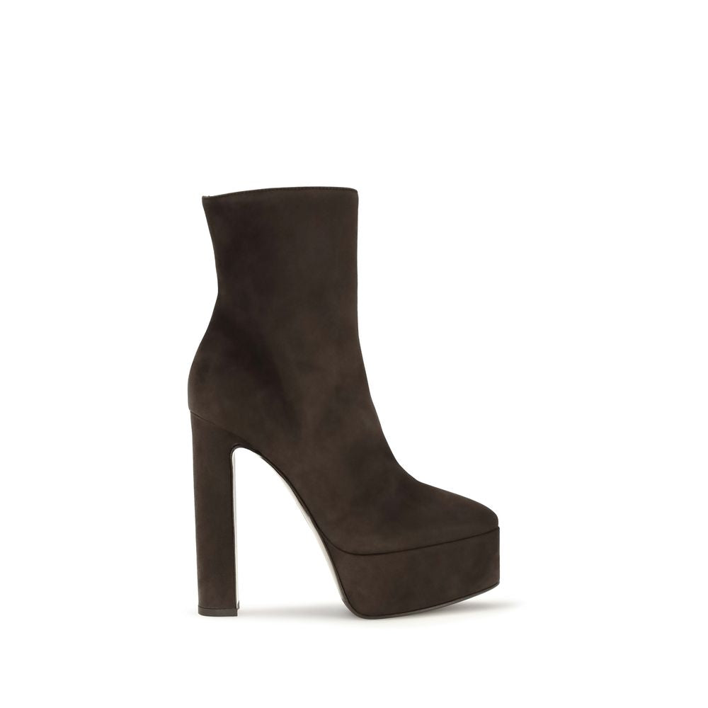 LE SILLA Brown Suede Leather Ankle Women's Boots