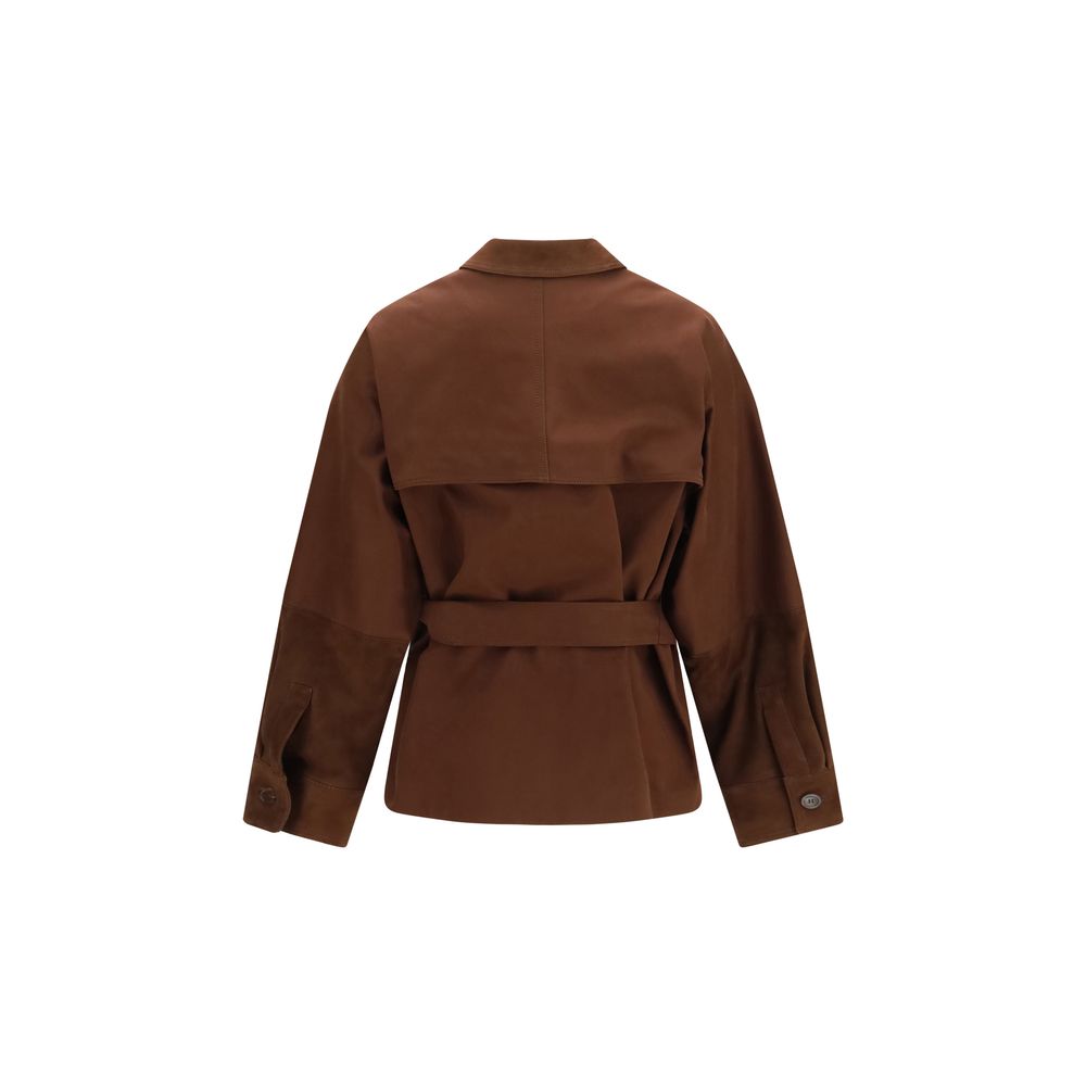 Fabiana Filippi Brown Cotton Full-Length Women's Jacket