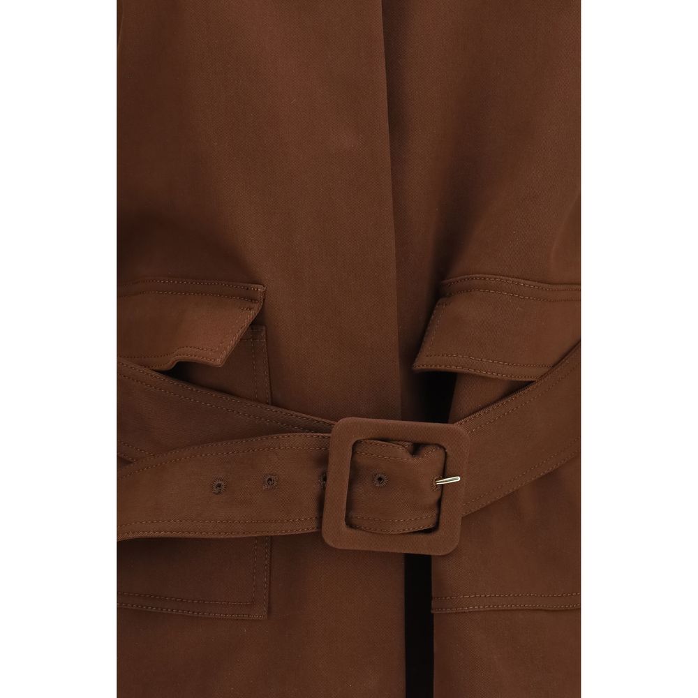 Fabiana Filippi Brown Cotton Full-Length Women's Jacket