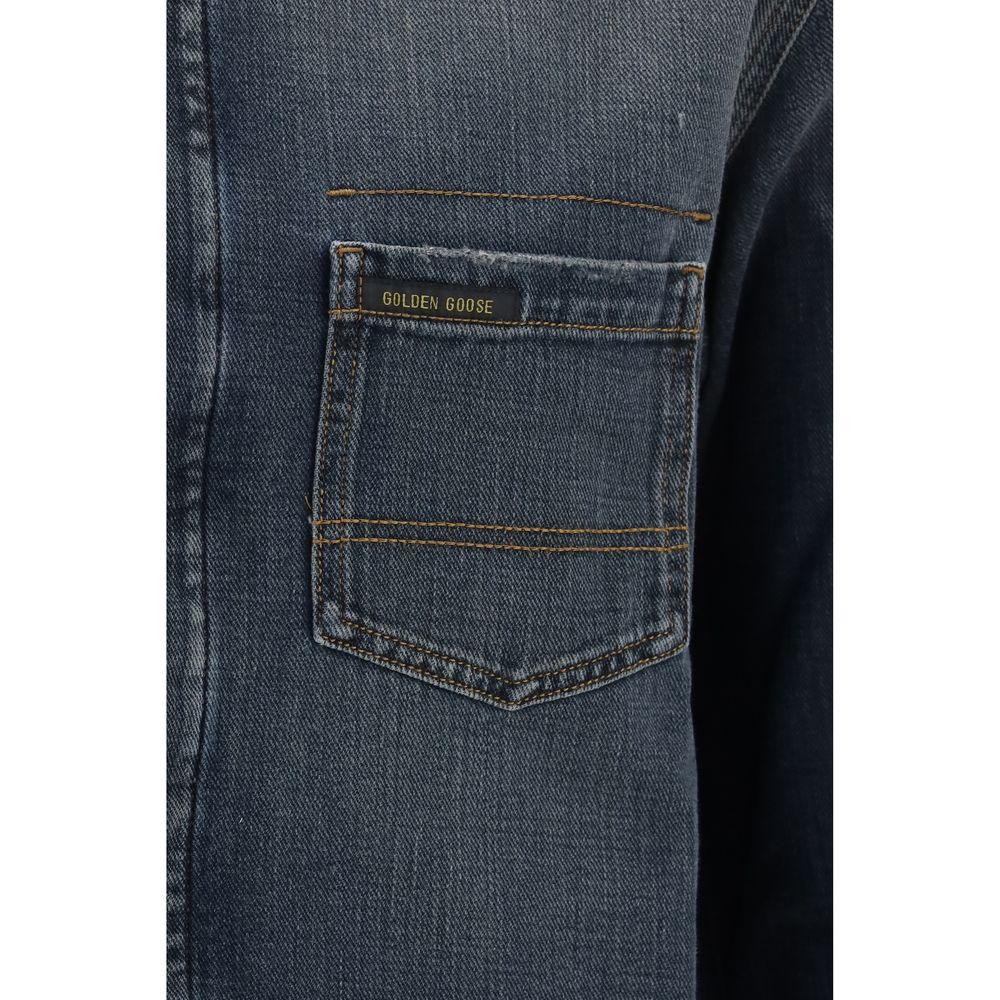 Golden Goose Blue Denim Men's Shirt