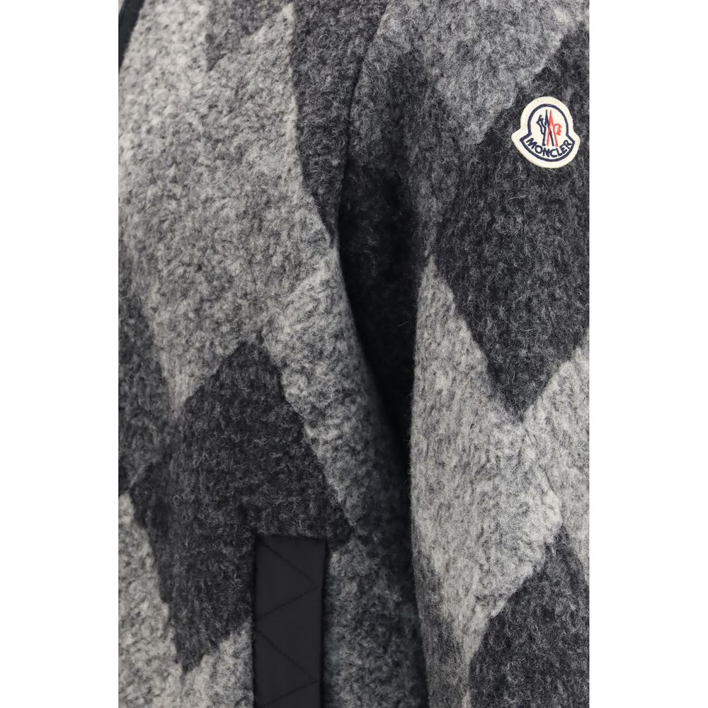 Moncler Gray Wool Oves Aries Men's Sweatshirt