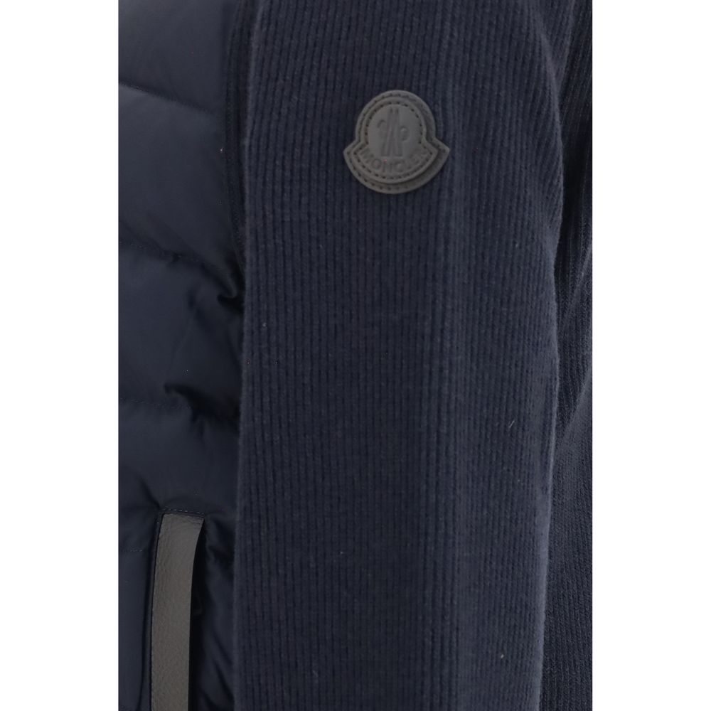 Moncler Blue Wool Oves Aries Men's Sweatshirt