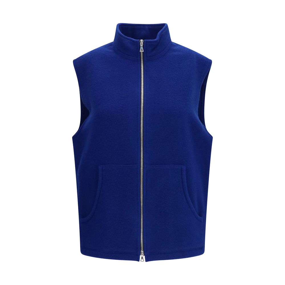 RIER Blue Wool Oves Aries Sleeveless Women's Jacket