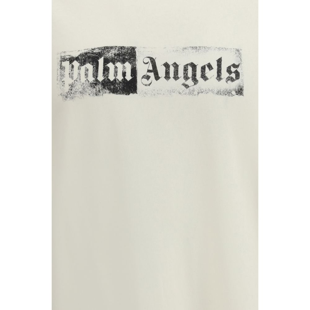 Palm Angels Beige Cotton Men's T-Shirt