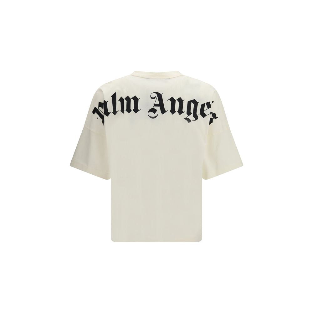 Palm Angels Beige Cotton Men's T-Shirt