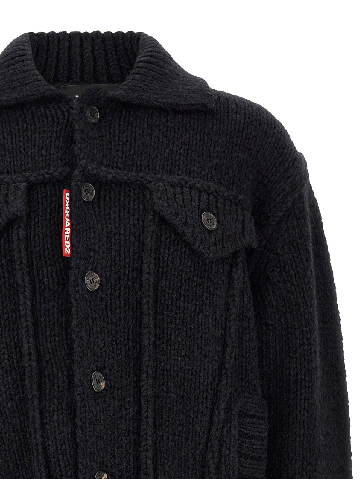 Dsquared² Blue Marabou Men's Cardigan