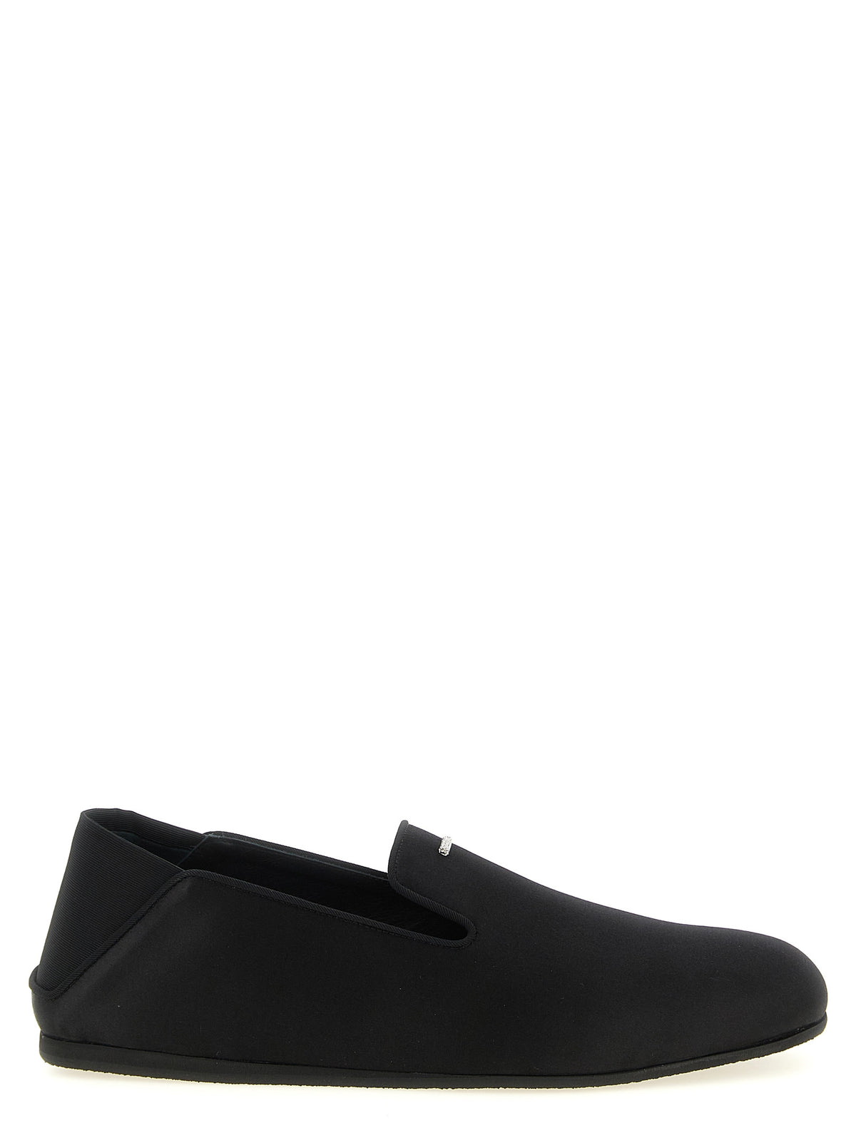 Giuseppe Zanotti Black Viscose Slip-On Men's Loafers