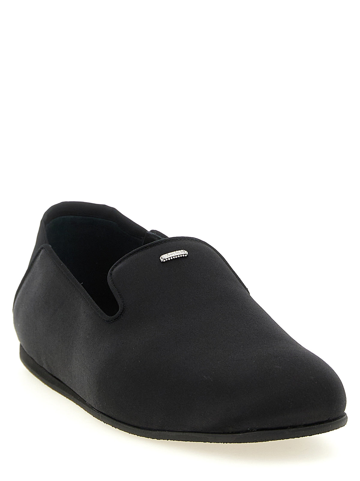 Giuseppe Zanotti Black Viscose Slip-On Men's Loafers