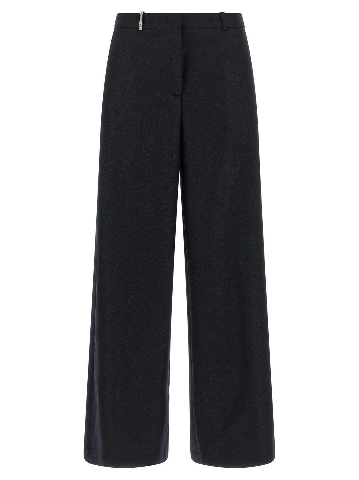 Peserico Blue Virgin Wool Casual Women's Pants