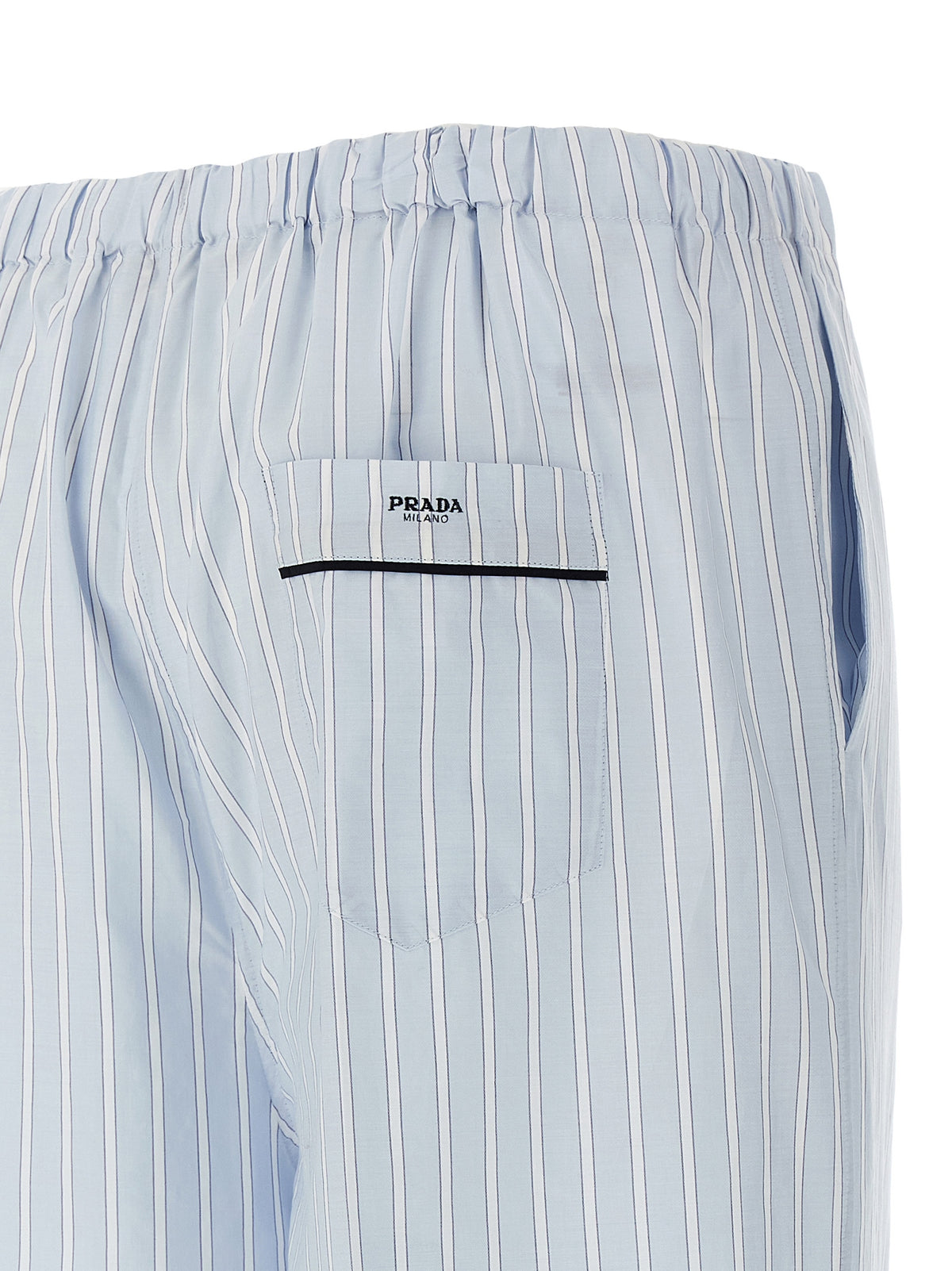 Prada Blue Cotton Casual Women's Pants