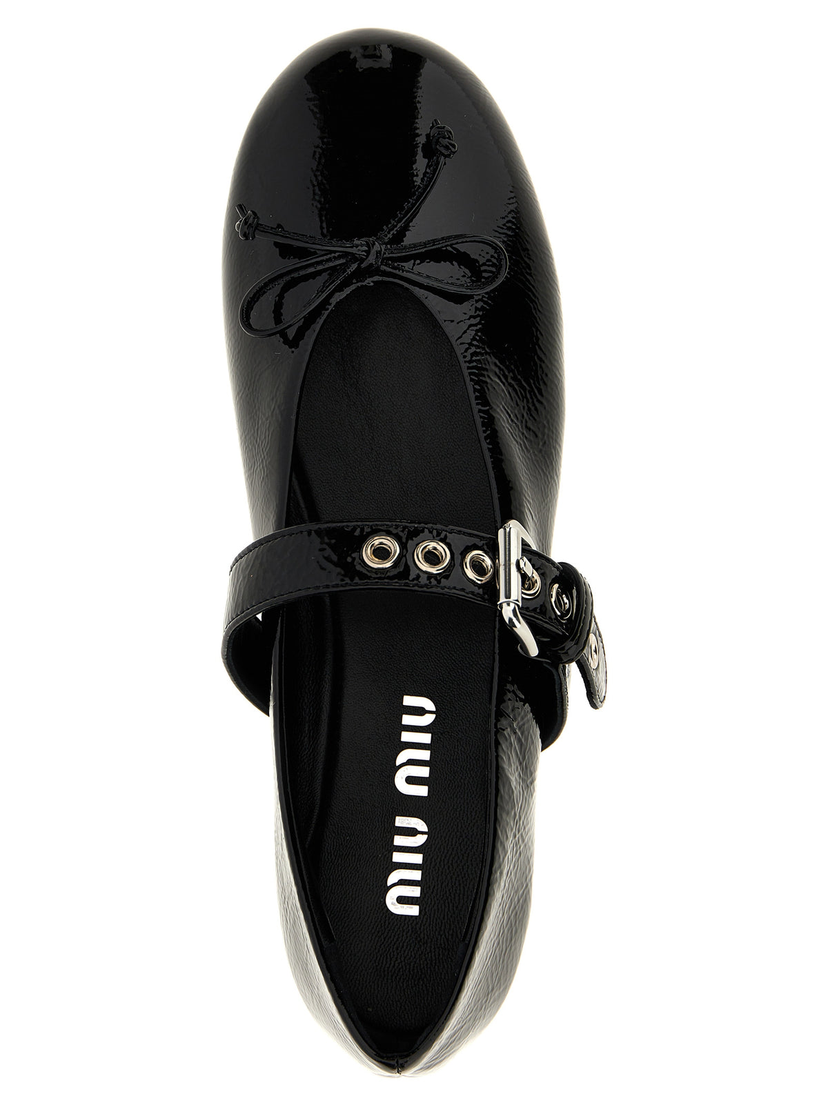 Miu Miu Black Calfskin Ballet Women's Flats