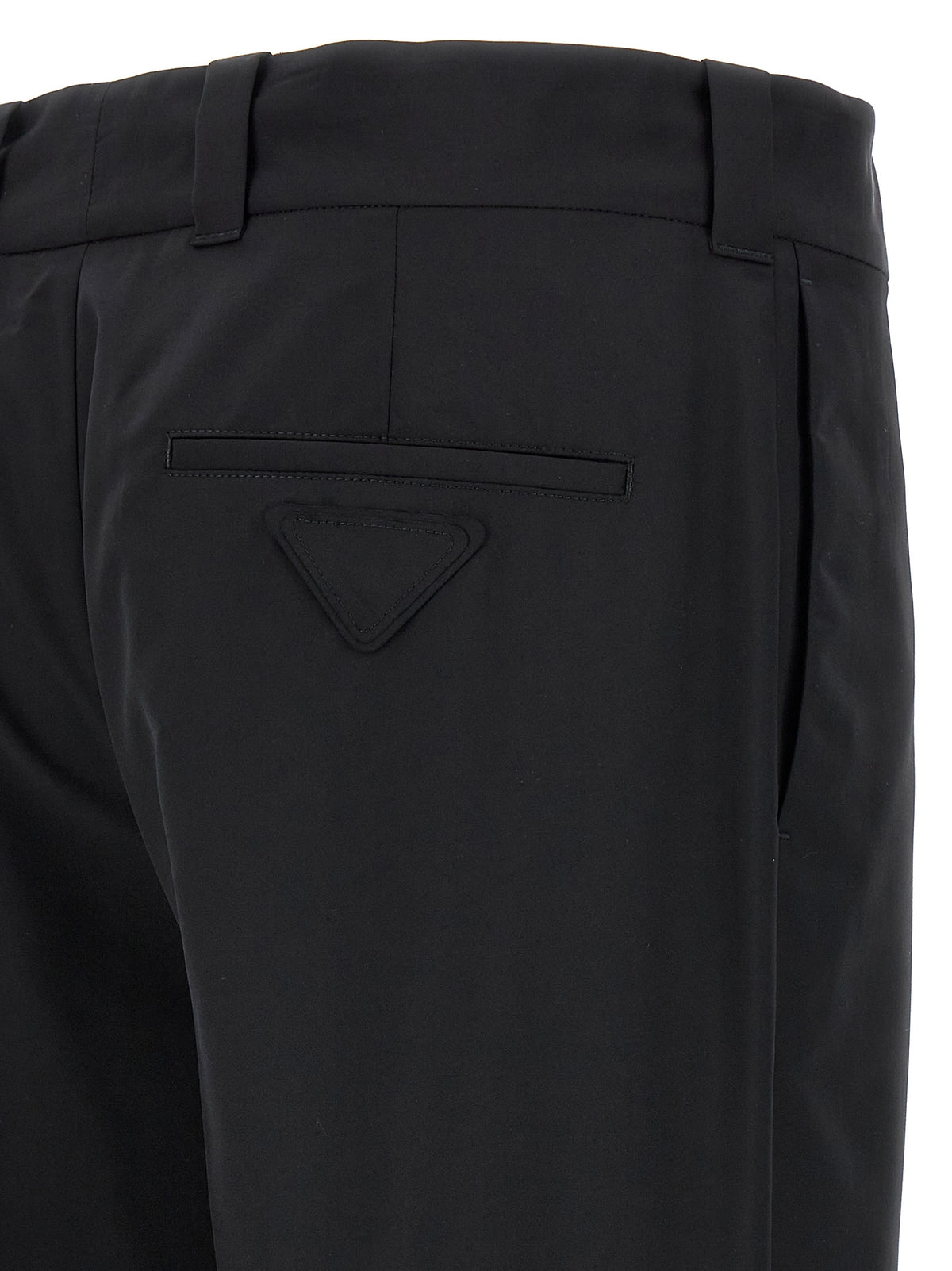 Prada Black Virgin Wool Casual Men's Pants