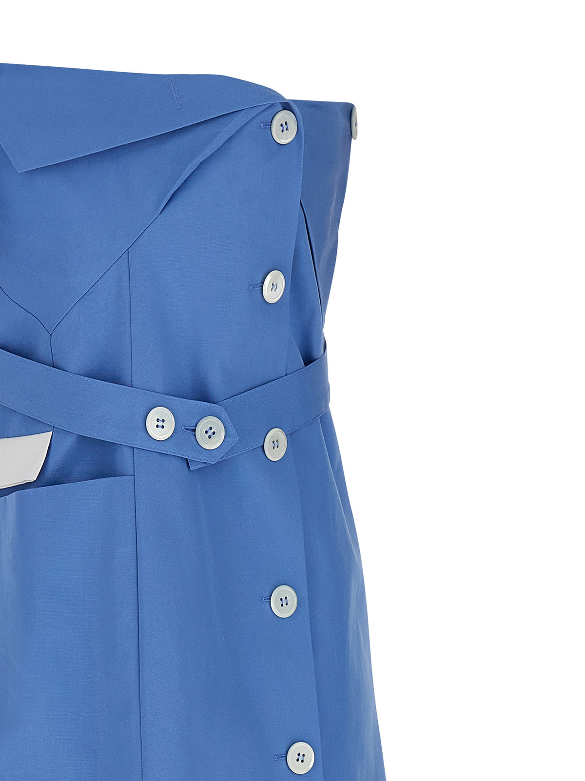 Miu Miu Blue Cotton Short Women's Dress