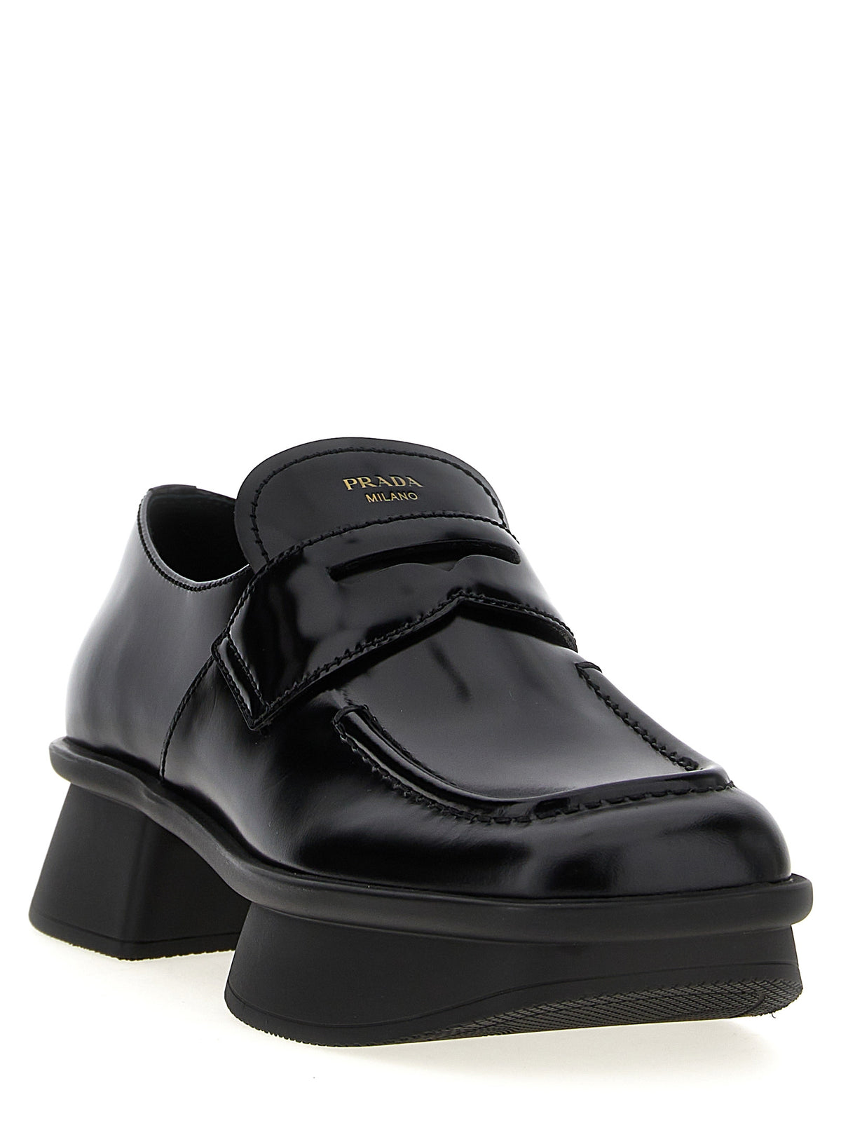 Prada Black Calfskin Slip-On Women's Loafers