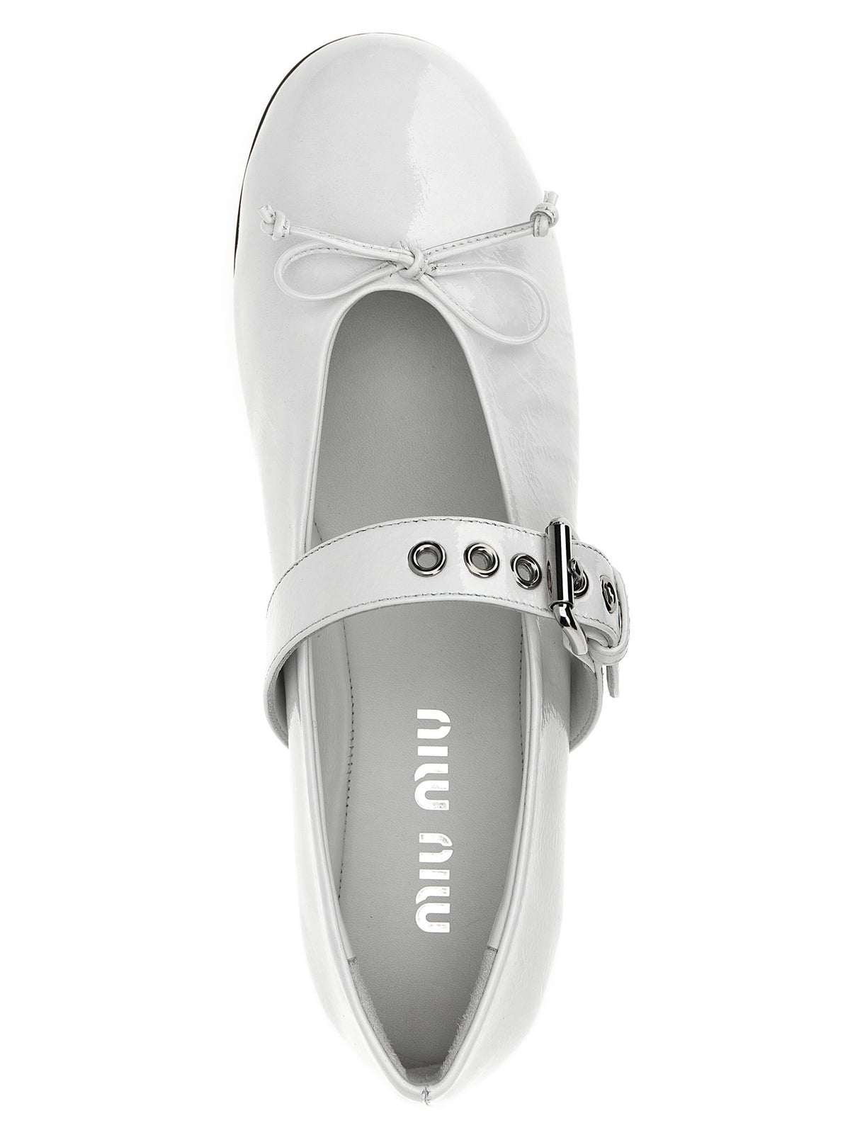 Miu Miu White Calfskin Ballet Women's Flats
