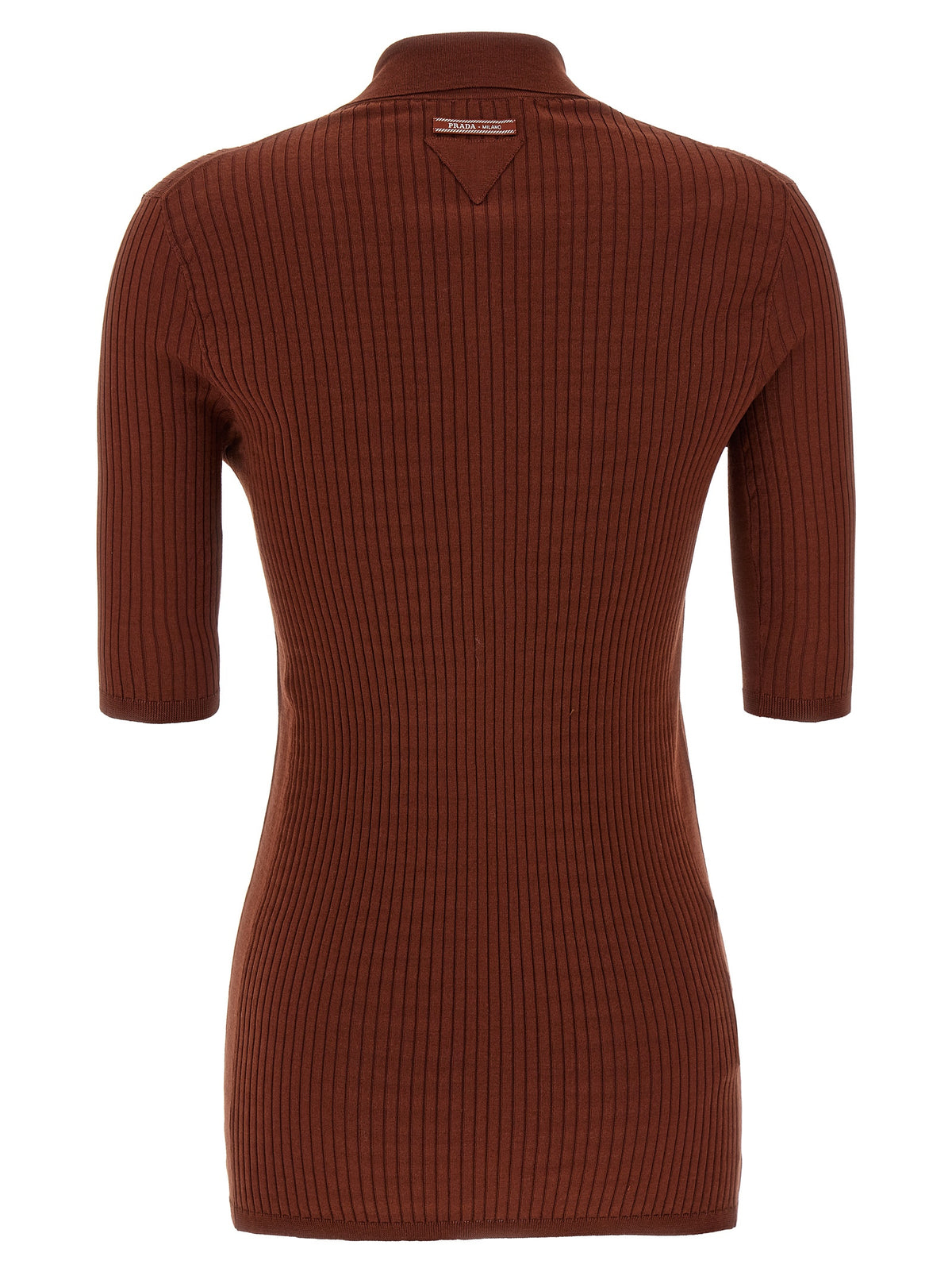 Prada Brown Cotton Polo Women's Shirt