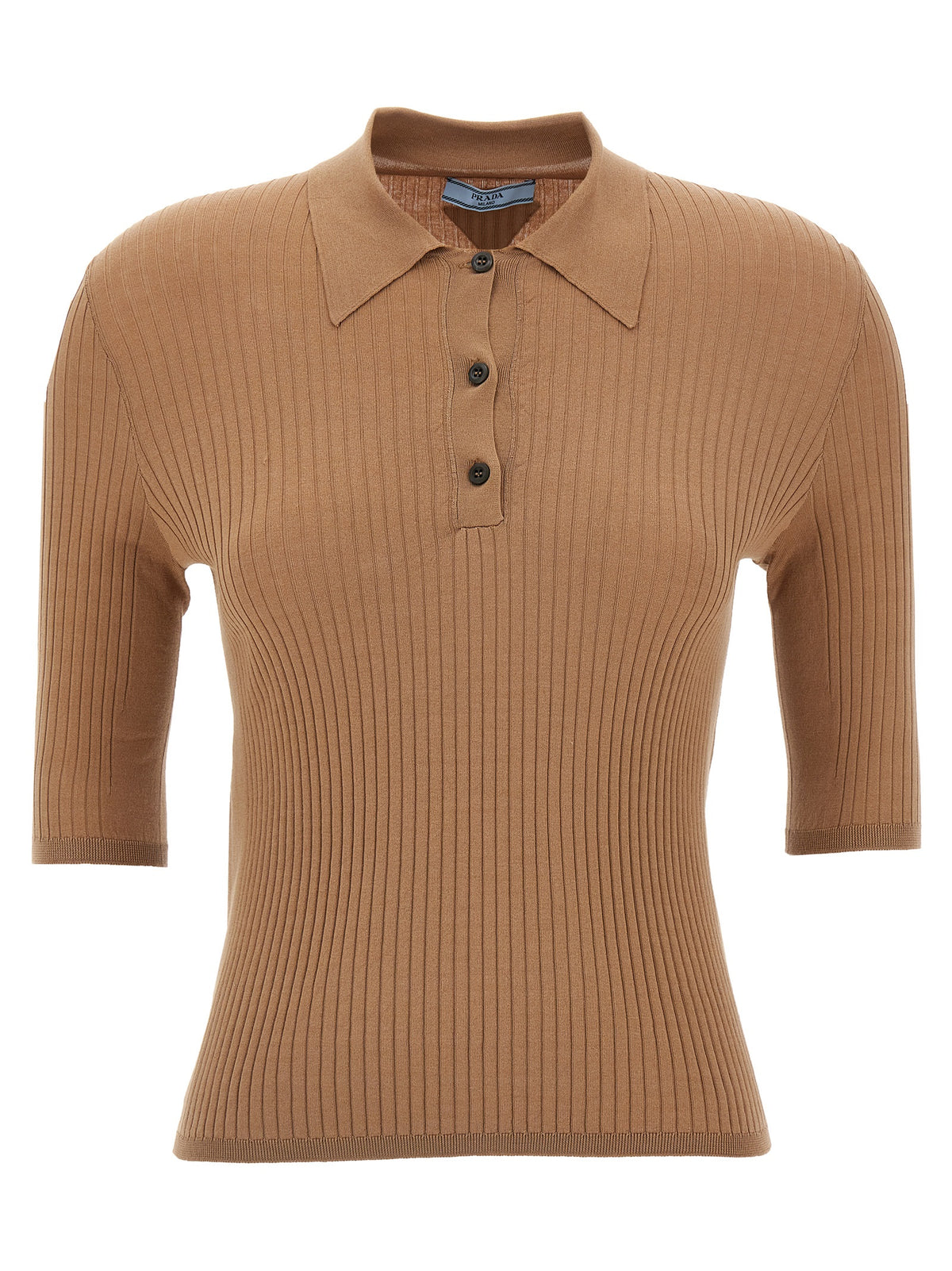 Prada Beige Cotton Polo Women's Shirt