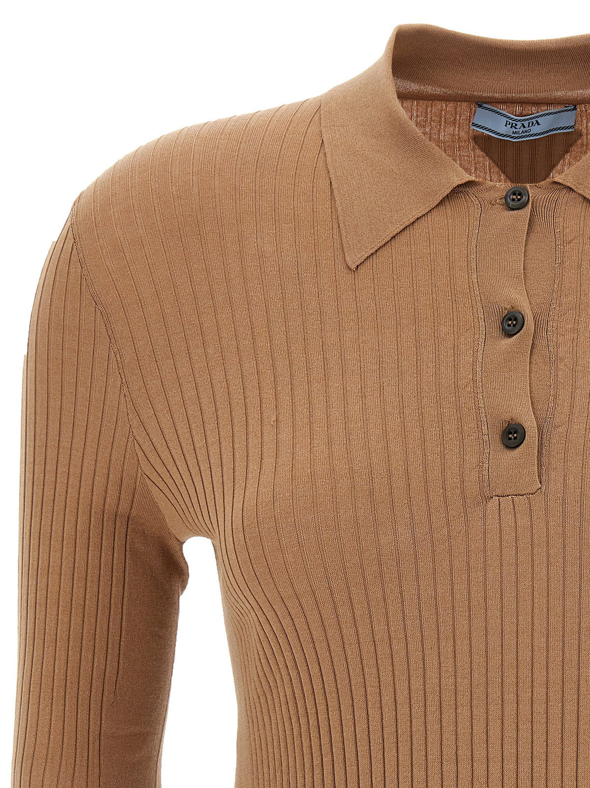 Prada Beige Cotton Polo Women's Shirt