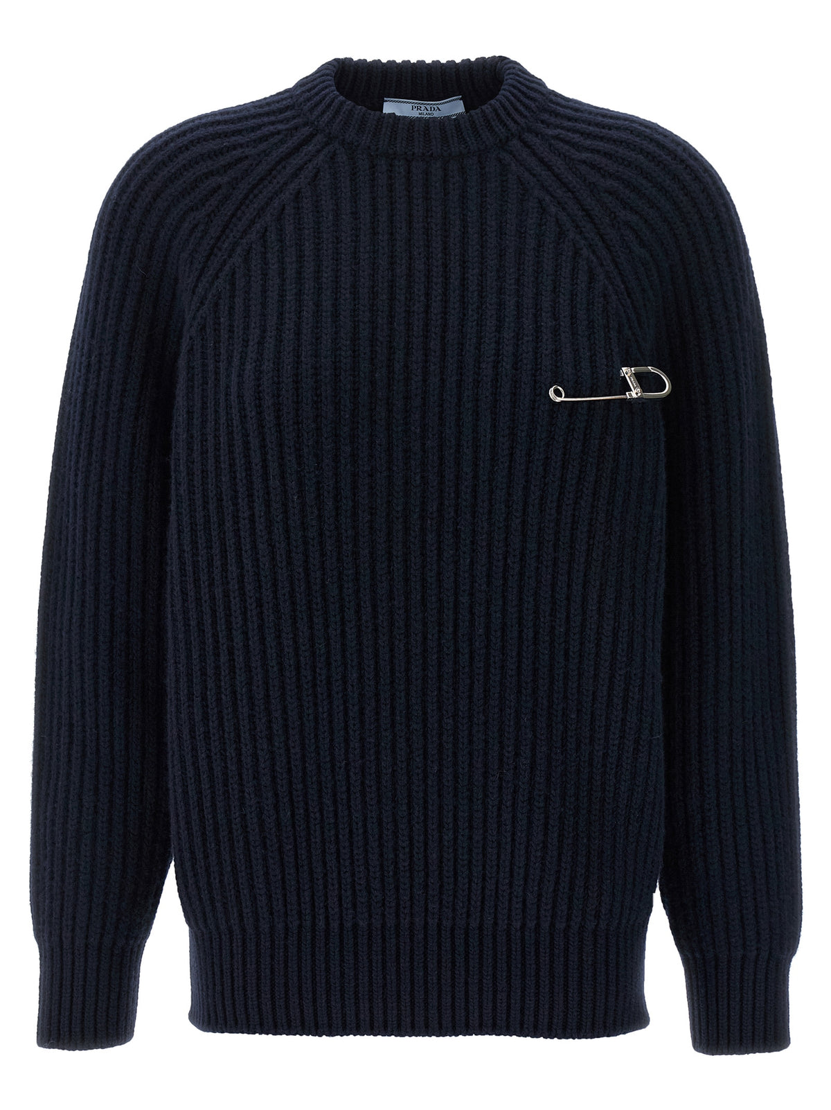 Prada Blue Virgin Wool Women's Cardigan